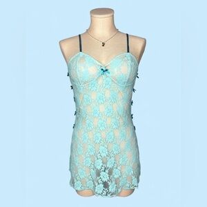 Light Blue Lace Slip w/ Bow Accents Woman’s S